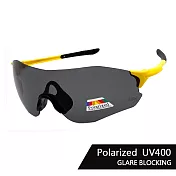 【SUNS】REVO電鍍 運動偏光眼鏡 輕質量強化 PC防爆鏡片 抗UV400 防眩光 20275 亮黃框/灰