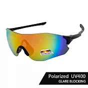 【SUNS】REVO電鍍 運動偏光眼鏡 輕質量強化 PC防爆鏡片 抗UV400 防眩光 20275 亮黑框/REVO紅