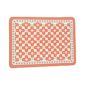 復古皮革防水防油花紋餐墊(1入) 藍天桔花