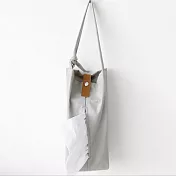 E.City_北歐風布藝皮釦紙巾掛袋 灰