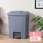 《真心良品》KEYWAY商用衛生踏式垃圾桶55L -1入組 藍色