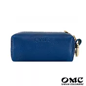 【OMC】義大利植鞣革嬌點牛皮零錢包(小款)- 天藍