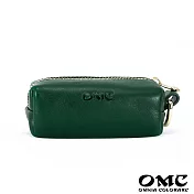 【OMC】義大利植鞣革嬌點牛皮零錢包(小款)- 綠色