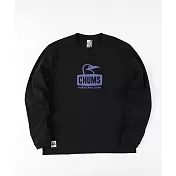 CHUMS 女 Booby Face L/S T-Shirt 長袖T恤 黑/紫 M 黑