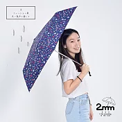 【2mm】時尚滿版印花 黑膠降溫晴雨兩用自動開收傘 星星