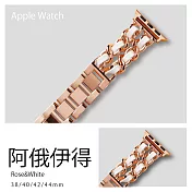 雙鏈皮革不鏽鋼錶帶 Apple Watch通用錶帶 38/40/41mm阿俄依得