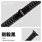 經典豪式平款316L不鏽鋼錶帶 Apple watch通用錶帶 38/40/41mm剛毅黑