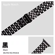 鏤金五排錶帶 不鏽鋼錶帶 Apple watch通用錶帶 38/40/41mm黑