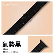 二色陶瓷錶帶 Apple watch通用錶帶 42/44/45mm氣勢黑