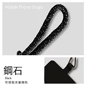 韓系質感編織腕帶手機繩 鋼石