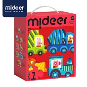 《MiDeer》-- 進階式拼圖-汽車大隊(LEVEL1)  ☆
