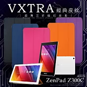VXTRA ASUS ZenPad 10 Z301MF / Z301M / Z301ML 經典皮紋超薄三折保護套 Z300C Z300M Z300CNL 科幻黑