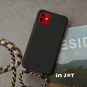 INJOYmall for iPhone SE2 A款 無支架 可拆式 Urban Colourful 神秘黑 背繩防摔手機殼