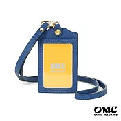【OMNIA】納帕直式牛皮證件套識別證皮套(6色) 莫蘭迪藍