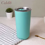 【Caldo卡朵生活】隨手外帶304不鏽鋼附蓋保溫杯 500ml 藍綠