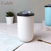 【Caldo卡朵生活】手感隨身304不鏽鋼附蓋保溫杯 350ml 雅白
