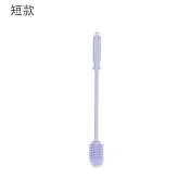多用途環保矽膠材質長柄保溫瓶刷 奶瓶刷 奶瓶清潔刷 高腳杯清潔刷 360度無死角 矽膠細頭清潔刷 天空藍