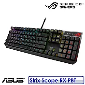 【5月底前送原廠電競滑鼠墊】Asus 華碩 ROG Strix Scope RX PBT RGB 光學機械鍵盤 紅軸
