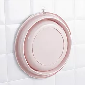 E.City_居家戶外可攜式多功能折疊收納水盆(大) 粉