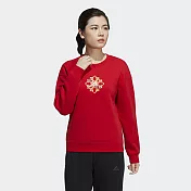 Adidas CNY SWEAT 女 長袖圓領上衣 新年限定 HC2804 M 紅色