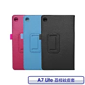 Samsung Galaxy A7 Lite T220/T225 荔枝紋皮套 天藍