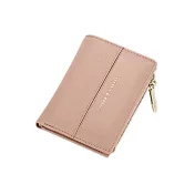 【L.Elegant】時尚質感拼接簡約短夾 零錢包(共4色)B262 粉色