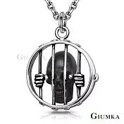 GIUMKA白鋼項鍊惡魔系列罪犯項鏈 潮流款個性短鍊男鍊 單個價格 MN08021 50cm 銀色