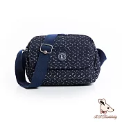 B.S.D.S冰山袋鼠 - 楓糖瑪芝 - 休閒多隔層斜背包【0025BB】 幾何藍