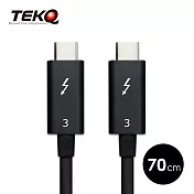 【TEKQ】Thunderbolt 3 Intel認證 高速傳輸線 70cm 70公分