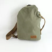 GoRetro SL-205 真皮帆布單肩斜背包 軍綠
