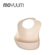 MOYUUM 韓國 白金矽膠寬口立體圍兜- 珊瑚粉