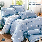 【幸福晨光】40支精梳棉雙人加大六件式兩用被床罩組 / 雪兔森林 台灣製