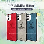 DEER iPhone 12 mini 5.4吋 北歐復古風 鹿紋手機殼 保護殼 有吊飾孔 海鷗灰