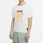 Nike As M Rise 365 SS Top Art [CJ5805-133] 男 短袖 上衣 運動 透氣 米白
