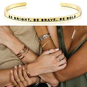 MANTRABAND 美國悄悄話手環 Be Bright Be Brave Be Bold 聰明勇敢膽大 金色