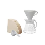 HARIO V60白色02濾杯咖啡壺組