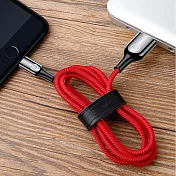 CS22 倍思iPhone智能斷電C形燈快充充電線2色(黑/紅) 紅色