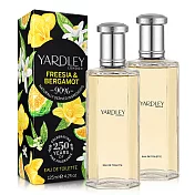 YARDLEY 雅麗 小蒼蘭&佛手柑淡香水(125ml)X2 入