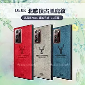 DEER 三星 Samsung Galaxy Note20 Ultra 5G 北歐復古風 鹿紋手機殼 保護殼 有吊飾孔 蜜桃紅