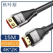 【日本秋葉原】HDMI2.0 4K高畫質影音編織傳輸線 黑/15M