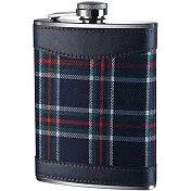 《Premier》拼接隨行酒壺 | 隨身酒瓶 攜帶酒壺 - 格紋藍235ml