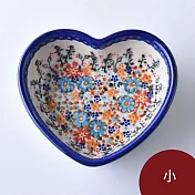 波蘭陶 蔚藍橙光系列 愛心餐盤 波蘭手工製