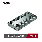 【TEKQ】TB3 SuperVeloce 2TB Thunderbolt 3 Crucial P2 SSD 外接硬碟 -夜幕綠