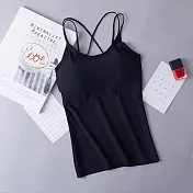 CS22 無痕內搭透氣孔braT背心3色(1入2件)-2入 F 黑色