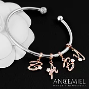 Angemiel安婕米 925純銀珠飾 花朵字母- A