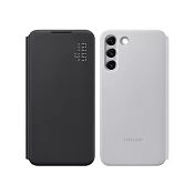 SAMSUNG Galaxy S22+ 5G 原廠LED皮革翻頁式皮套 淺灰