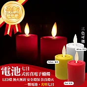 【UP101】七日電池式仿真電子蠟燭2入(Y110-2) 白色
