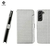 CASE SHOP Samsung S22+前插卡側立式皮套-灰