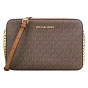 MICHAEL KORS JET SET滿版斜背方包- 咖啡