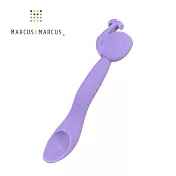 【MARCUS＆MARCUS】動物樂園矽膠餵食湯匙-紫鯨魚